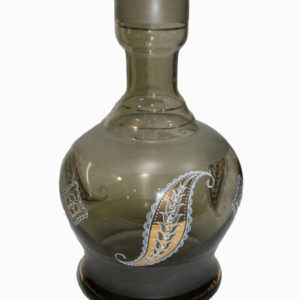 Hookah Glass Vase (GV20) with gold/silver ornament - gold